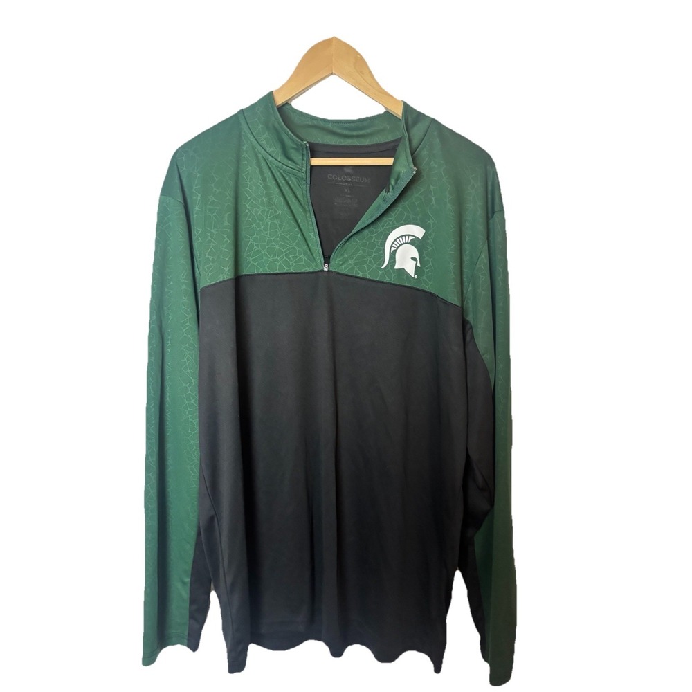 Michigan State Spartans Men's XL 1/4 Zip Pullover Shirtโ Colosseum